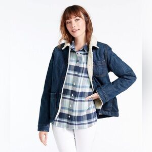 LL Bean Sherpa Lined Denim Jacket